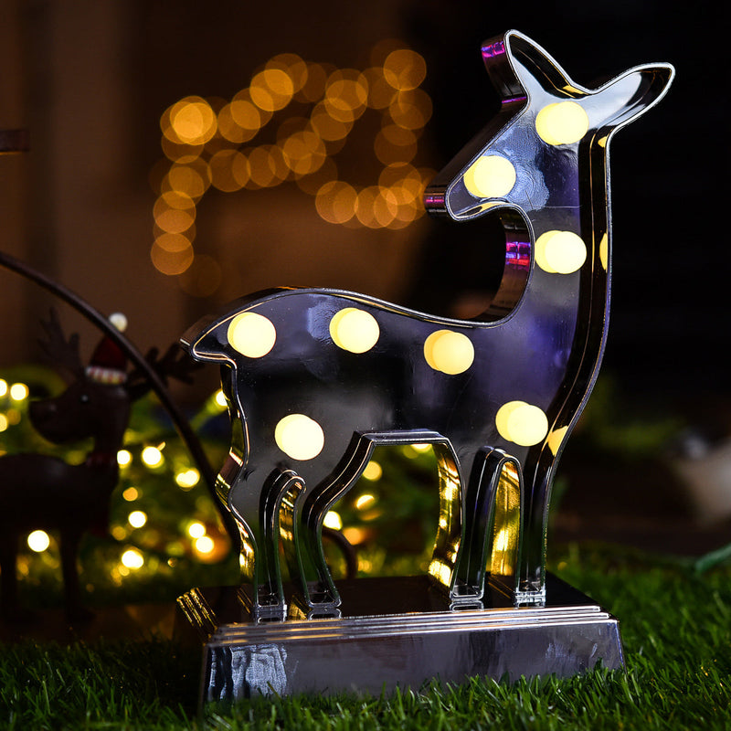 8 LEDs Marquee Light with Deer Shaped and 9 LEDs Marquee Light with Tree Shaped