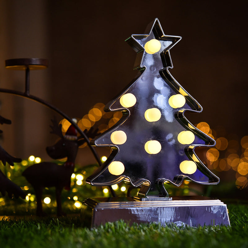 8 LEDs Marquee Light with Deer Shaped and 9 LEDs Marquee Light with Tree Shaped