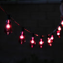 2 Set of Silvering Glass ST40 Bulb String Lights and 2 Set of Purple Glass ST40 Bulb String Lights