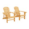 2 Piece Wooden Adirondack Patio Chair Set for Outdoor Comfort and Rustic Charm