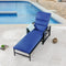 Elegant Outdoor Chaise Lounge with Premium Fabric Cushion and Adjustable Recline