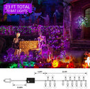 4 Set Halloween Decorative Light-20 LED Skeletons Lights-20 LED 10 Ft Eyeball Lights-70 LED 23Ft Purple Bat-20 Inch 40 LED Purple Willow Tree